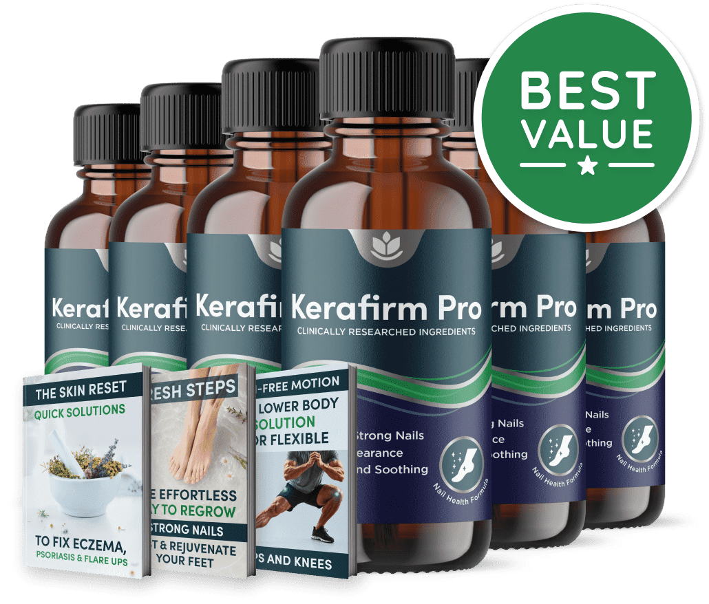 KeraFirm Pro 6 bottle pack with 3 free bonus guides