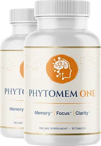 Phytomem One memory and focus supplement bottles
